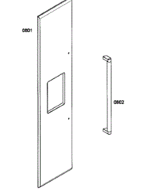 Door Outer parts for Thermador Upright Freezer T18BD80FLE from AppliancePartsPros.com