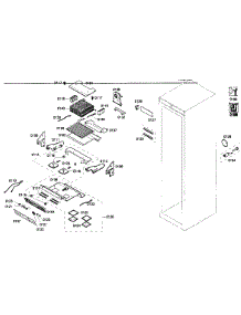 Cabinet Assy parts for Thermador Upright Freezer T18BF70FS-09 from AppliancePartsPros.com