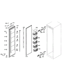 Door Assy parts for Thermador Upright Freezer T18BF70FS-09 from AppliancePartsPros.com