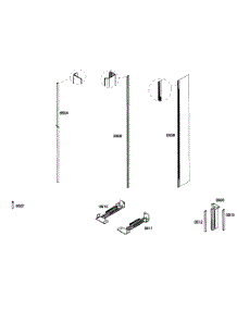 Frames parts for Thermador Upright Freezer T18BF70FS-09 from AppliancePartsPros.com