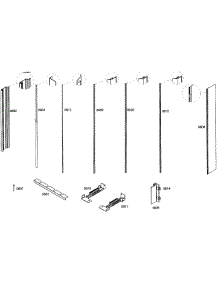 Framing parts for Thermador Upright Freezer T18ID80NLP/07 from AppliancePartsPros.com