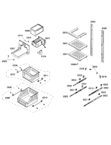 Shelfs parts for Thermador Upright Freezer T18ID80NLP/14 from AppliancePartsPros.com