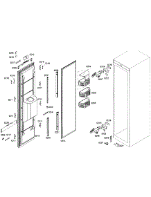 Door Assy parts for Thermador Upright Freezer T18ID80NLP/15 from AppliancePartsPros.com