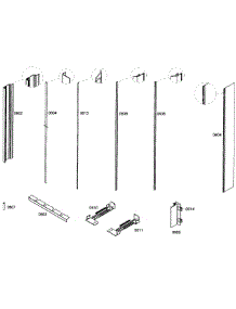 Framing parts for Thermador Upright Freezer T18ID80NLP/17 from AppliancePartsPros.com