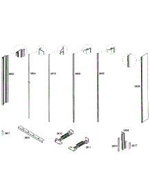 Framing parts for Thermador Upright Freezer T18ID80NLP/21 from AppliancePartsPros.com