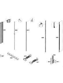 Framing parts for Thermador Upright Freezer T18ID80NLP/27 from AppliancePartsPros.com