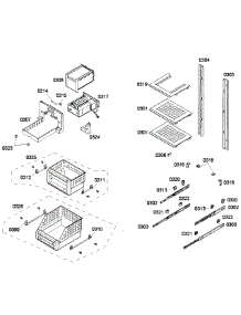 Shelfs parts for Thermador Upright Freezer T18ID80NLP/35 from AppliancePartsPros.com