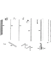 Framing parts for Thermador Upright Freezer T18ID80NLP/35 from AppliancePartsPros.com