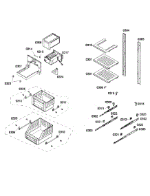 Shelfs parts for Thermador Upright Freezer T18ID80NLP/37 from AppliancePartsPros.com