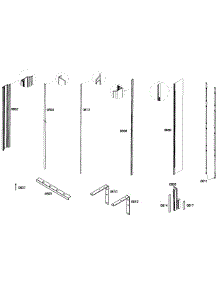 Framing parts for Thermador Upright Freezer T18ID80NLP/37 from AppliancePartsPros.com