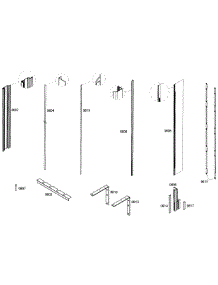 Framing parts for Thermador Upright Freezer T18ID80NLP/40 from AppliancePartsPros.com