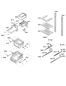Shelfs parts for Thermador Upright Freezer T18ID80NLP/41 from AppliancePartsPros.com