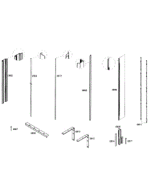 Framing parts for Thermador Upright Freezer T18ID80NLP/41 from AppliancePartsPros.com