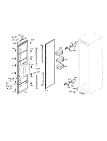 Door Assy parts for Thermador Upright Freezer T18ID80NLP/42 from AppliancePartsPros.com