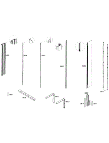 Framing parts for Thermador Upright Freezer T18ID80NLP/46 from AppliancePartsPros.com