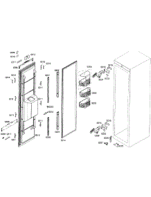 Door Assy parts for Thermador Upright Freezer T18ID80NLP/99 from AppliancePartsPros.com