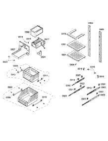 Shelfs parts for Thermador Upright Freezer T18ID80NRP/01 from AppliancePartsPros.com