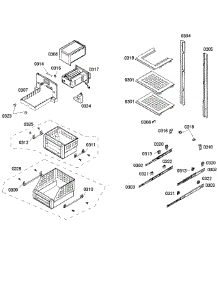 Shelfs parts for Thermador Upright Freezer T18ID80NRP/15 from AppliancePartsPros.com