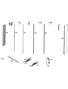 Framing parts for Thermador Upright Freezer T18ID80NRP/15 from AppliancePartsPros.com