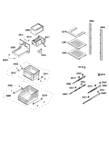 Shelfs parts for Thermador Upright Freezer T18ID80NRP/39 from AppliancePartsPros.com