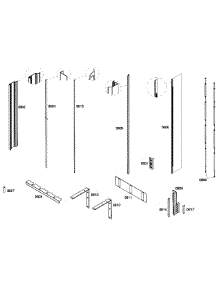 Framing parts for Thermador Upright Freezer T18ID80NRP/39 from AppliancePartsPros.com