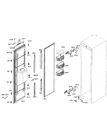 Door Assy parts for Thermador Upright Freezer T18ID80NRP/42 from AppliancePartsPros.com