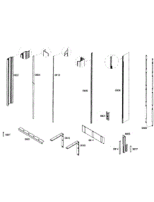 Framing parts for Thermador Upright Freezer T18ID80NRP/42 from AppliancePartsPros.com