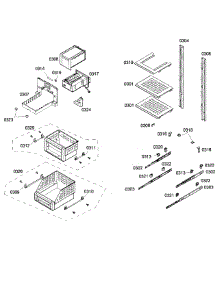 Shelfs parts for Thermador Upright Freezer T18ID80NRP/99 from AppliancePartsPros.com