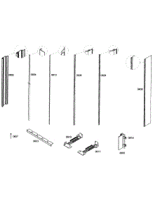 Framing parts for Thermador Upright Freezer T18ID80NRP/99 from AppliancePartsPros.com