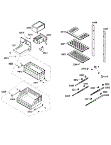 Shelfs parts for Thermador Upright Freezer T24ID80NLP/05 from AppliancePartsPros.com