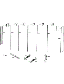 Framing parts for Thermador Upright Freezer T24ID80NLP/05 from AppliancePartsPros.com