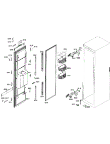 Door Assy parts for Thermador Upright Freezer T24ID80NLP/07 from AppliancePartsPros.com