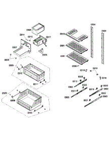 Shelfs parts for Thermador Upright Freezer T24ID80NLP/09 from AppliancePartsPros.com