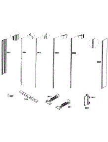 Framing parts for Thermador Upright Freezer T24ID80NLP/09 from AppliancePartsPros.com