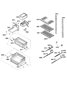 Shelfs parts for Thermador Upright Freezer T24ID80NLP/16 from AppliancePartsPros.com