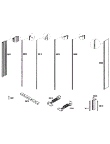 Framing parts for Thermador Upright Freezer T24ID80NLP/16 from AppliancePartsPros.com