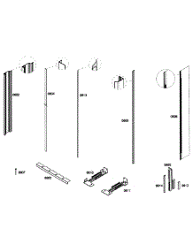 Framing parts for Thermador Upright Freezer T24ID80NLP/17 from AppliancePartsPros.com