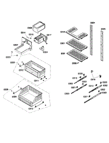 Shelfs parts for Thermador Upright Freezer T24ID80NLP/28 from AppliancePartsPros.com
