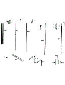 Framing parts for Thermador Upright Freezer T24ID80NLP/28 from AppliancePartsPros.com