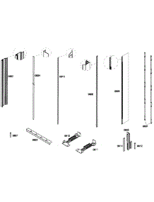 Framing parts for Thermador Upright Freezer T24ID80NLP/34 from AppliancePartsPros.com
