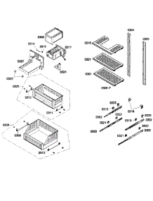 Shelfs parts for Thermador Upright Freezer T24ID80NLP/36 from AppliancePartsPros.com