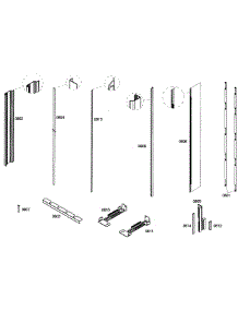 Framing parts for Thermador Upright Freezer T24ID80NLP/38 from AppliancePartsPros.com