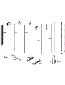 Framing parts for Thermador Upright Freezer T24ID80NLP/40 from AppliancePartsPros.com