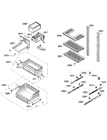 Shelfs parts for Thermador Upright Freezer T24ID80NLP/46 from AppliancePartsPros.com