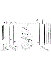 Framing parts for Thermador Upright Freezer T24ID80NLP/47 from AppliancePartsPros.com
