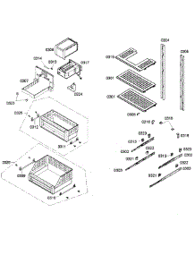 Shelfs parts for Thermador Upright Freezer T24ID80NRP/01 from AppliancePartsPros.com