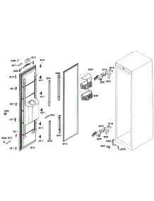 Door Assy parts for Thermador Upright Freezer T24ID80NRP/37 from AppliancePartsPros.com