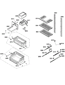 Shelfs parts for Thermador Upright Freezer T24ID80NRP/37 from AppliancePartsPros.com