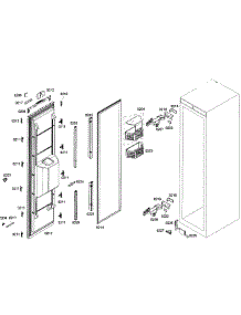 Door Assy parts for Thermador Upright Freezer T24ID80NRP/38 from AppliancePartsPros.com
