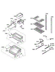Shelfs parts for Thermador Upright Freezer T24ID80NRP/38 from AppliancePartsPros.com